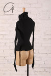 marc le bihan turtleneck long sleeve top 26950 E23 black
